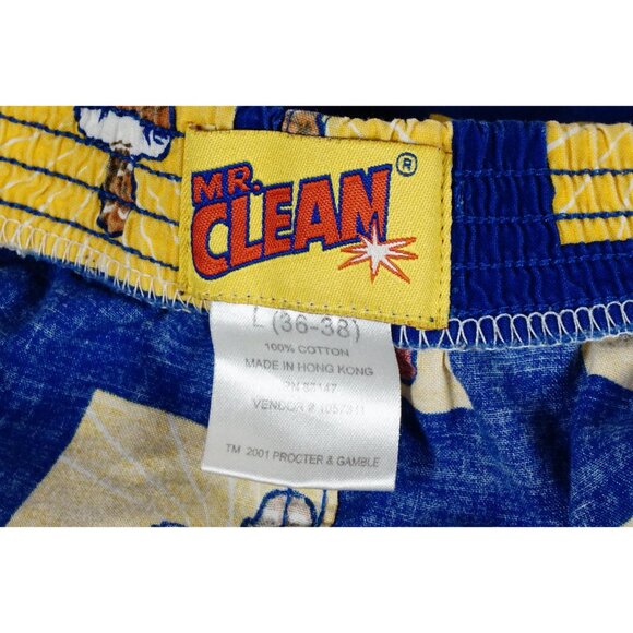 Mr. Clean Boxer Shorts Men's Large 100% Cotton Vintage Y2K 2001 RARE - Picture 3 of 3